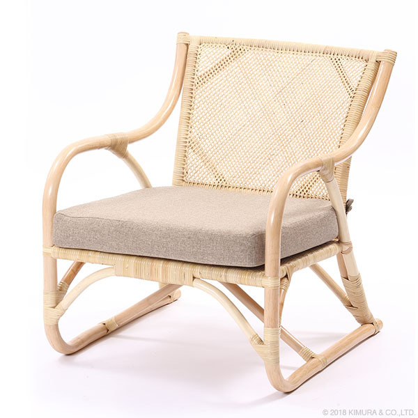 ラタンチェア パーソナルチェア 手編み ラタン クッション 椅子 籐