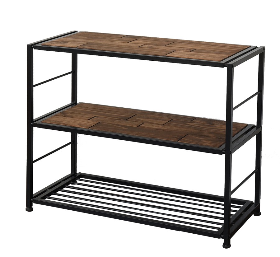 オープンラック おしゃれ スチールラック シェルフ 3段 幅 90 cm 本棚