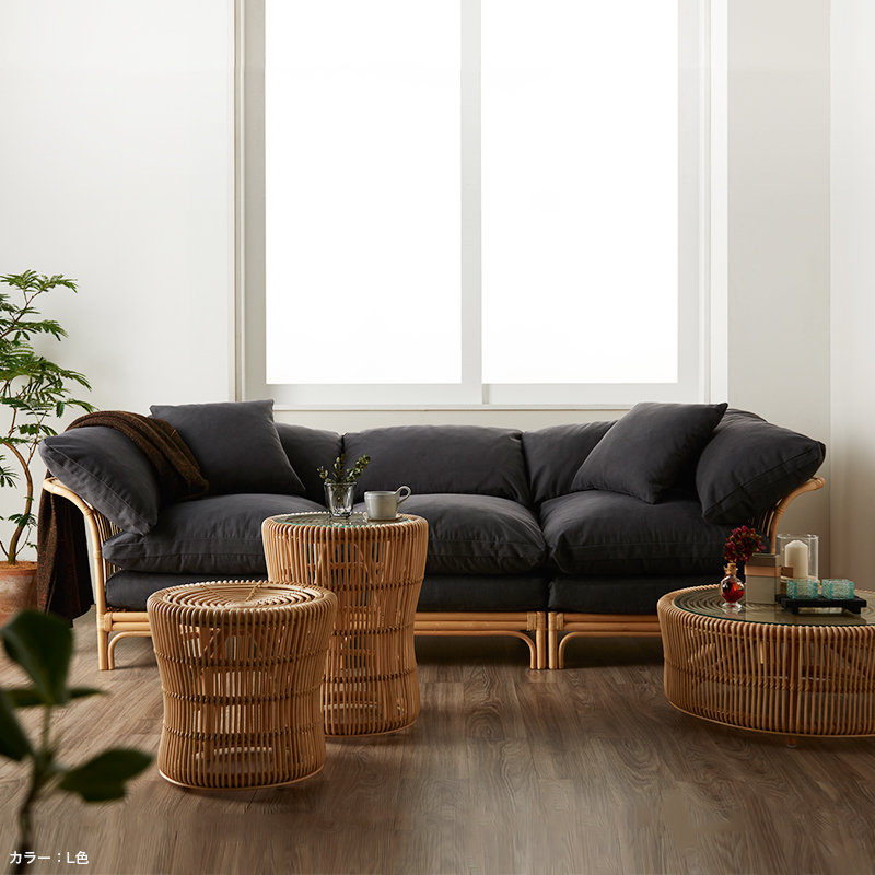 ラタンソファ 1人掛け 1人がけ ラタン センター ソファ 籐 おしゃれ
