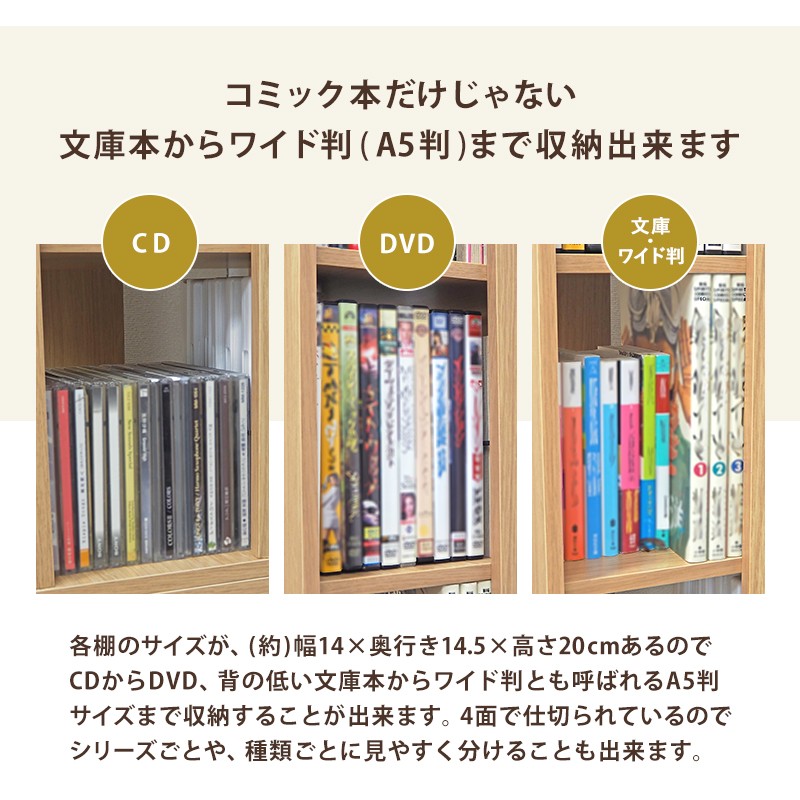 回転 コミック DVD Blue-ray CD ラック 棚 本棚 ディスプレイラック 飾