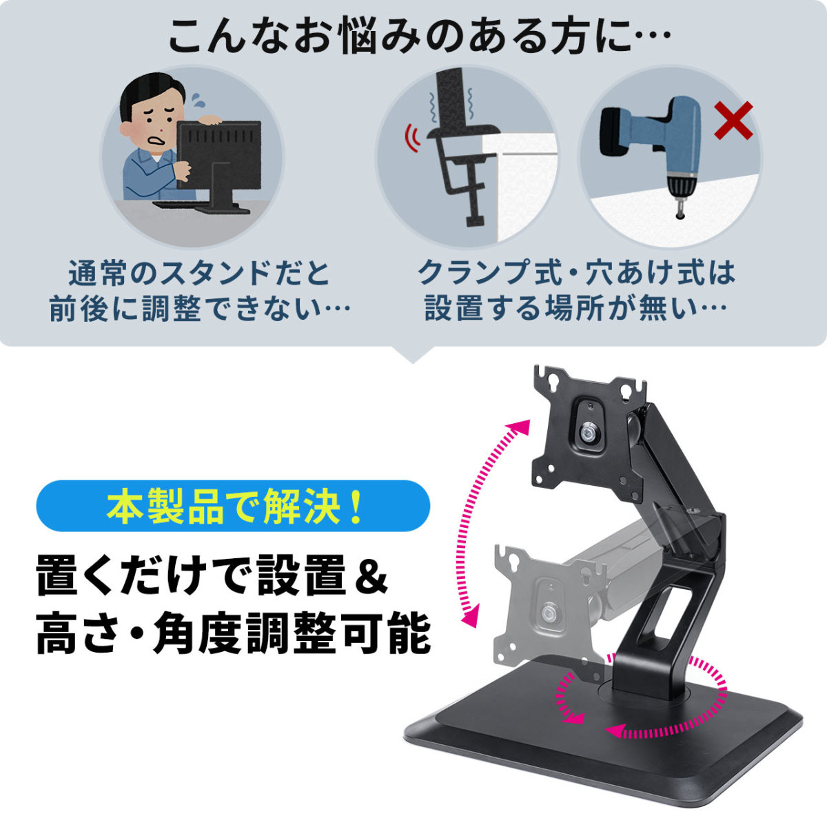 SANWA SUPPLY（サンワサプライ） モニターアーム モニタースタンド