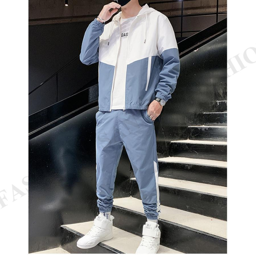 ジャージセットアップ メンズ 上下2点 長袖パーカー フード付き