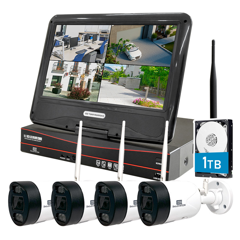 SecuSTATION 防犯カメラ 屋外 セット 家庭用 ワイヤレス wifi カメラ4