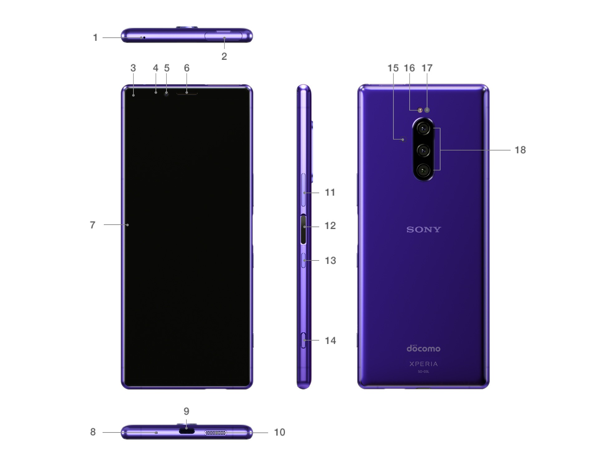 Xperia 1 【中古】SIMロック解除済み SIMフリー SO-03L android11