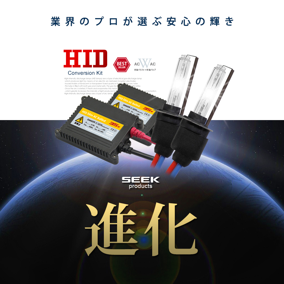 MITSUBISHI デリカ スターワゴン H2.8〜H11.9 HID H3 HIDキット 35W