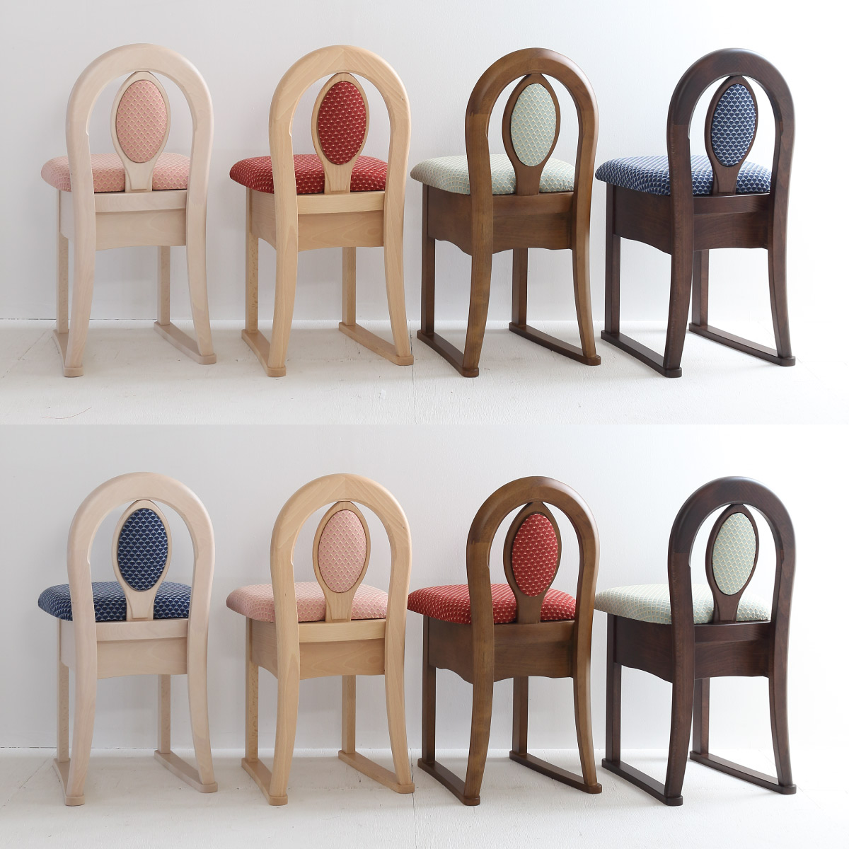 関本家具装芸 ドレッサー用椅子 タイプK 収納付き 買い換え 4色