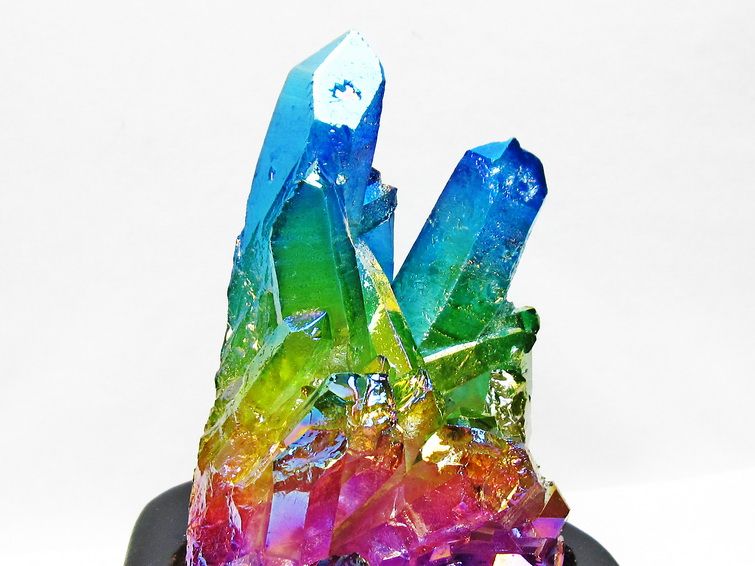 オーラ水晶 オーラクリスタル クラスター (レインボー)[t802-6198]