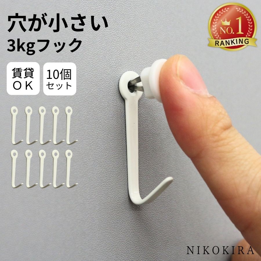 壁 フック 目立たない 画びょう 画鋲 3kg 穴 が 小さい 賃貸 金具 吊り