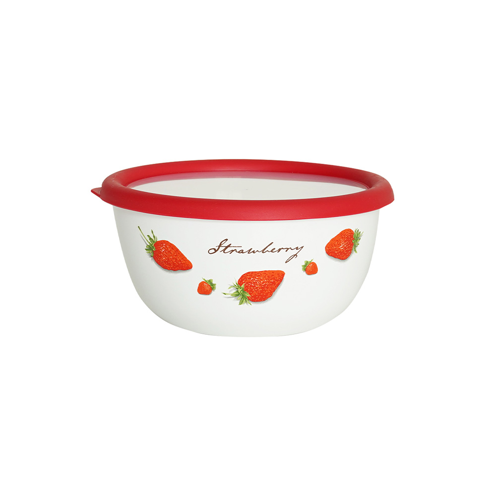 富士ホーロー ボウル ミキシングボール 14cm ストロベリーシリーズ