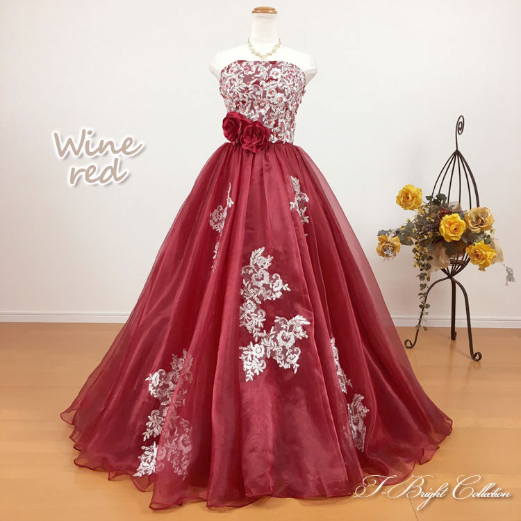 カラードレス 赤 青 黒 紫 演奏会ドレス エレガント 発表会ドレス 学生