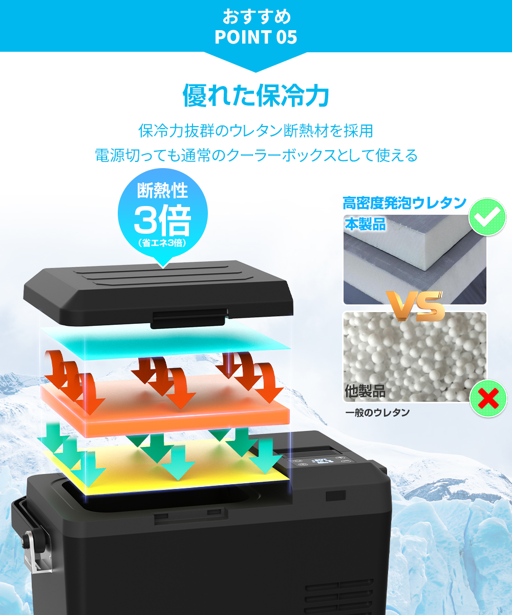 車載冷蔵庫 9L -22℃〜10℃ 持ち運び ポータブル冷蔵庫 急速冷凍 小型