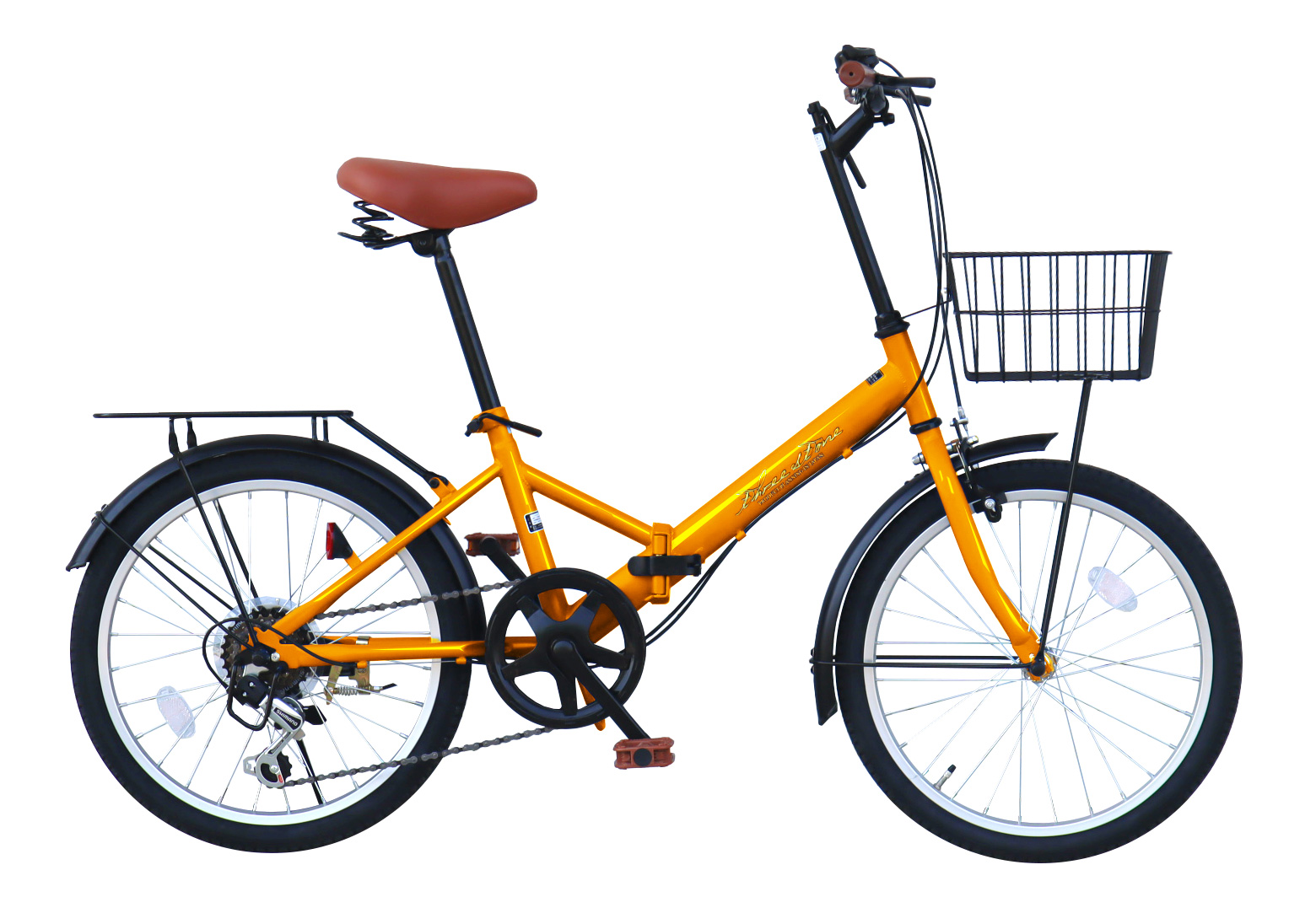 アイジュサイクル 折りたたみ自転車 荷台付き 20インチ シマノ 6段ギア