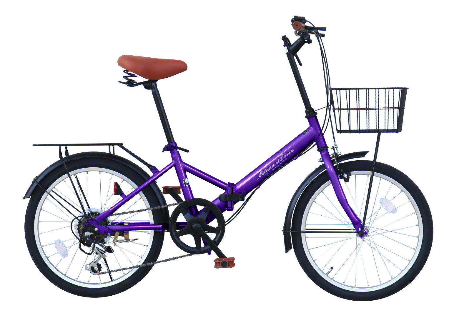 アイジュサイクル 折りたたみ自転車 荷台付き 20インチ シマノ 6段ギア