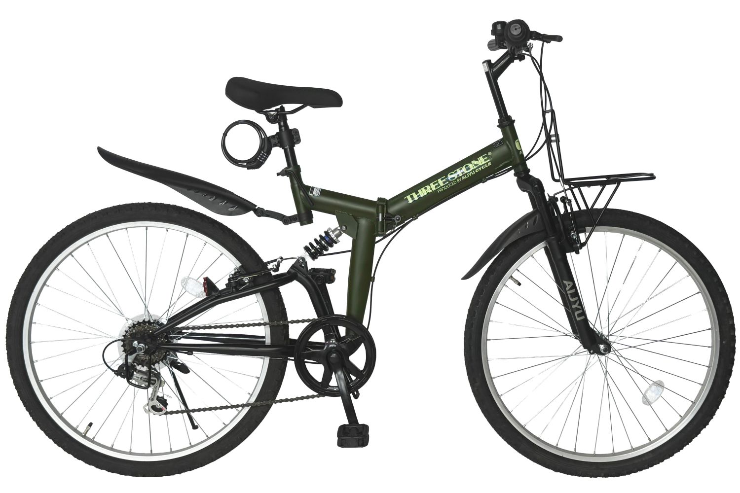 アイジュサイクル 折りたたみ自転車 MTB 26インチ シマノ 6段ギア