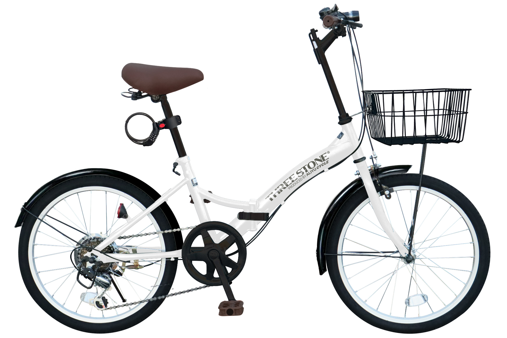 アイジュサイクル ノーパンクタイヤ 折りたたみ自転車 20インチ シマノ