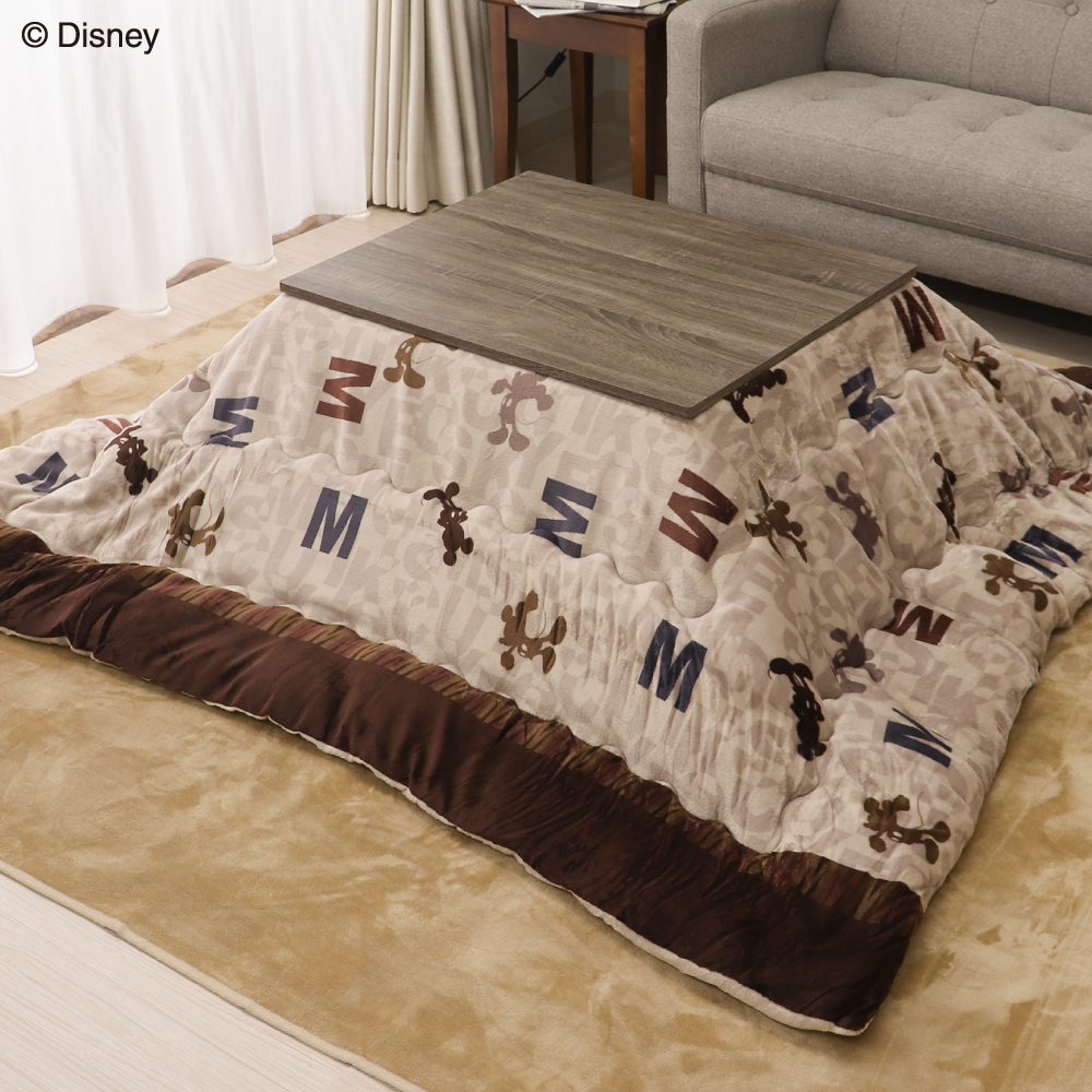 ゆき様】ディズニー ミニーちゃんこたつ布団、こたつ用マット 黒と