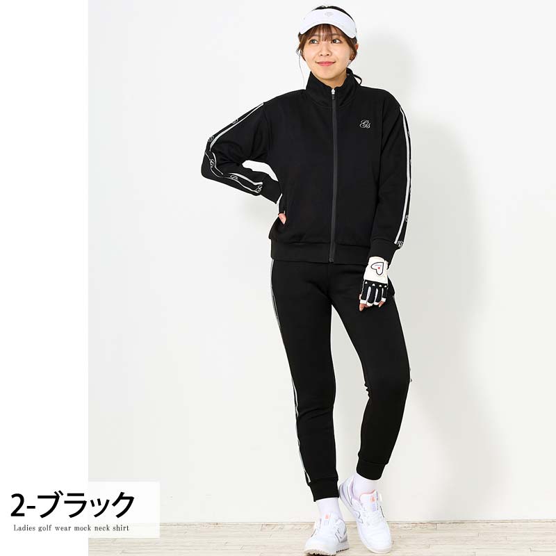 ゴルフウェア レディース 上下セットアップ gs GOLF ジップアップ
