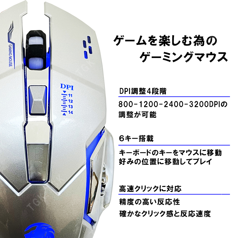 ゲーム5点セット ゲーミングキーボード マウス ヘッドセット マウス