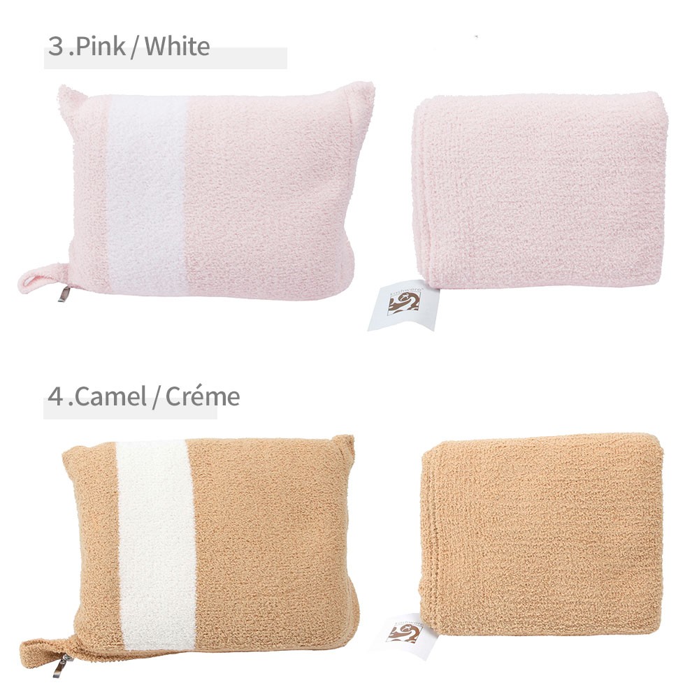 Kashwere（カシウエア） THROW MINI IN STRIPPED POUCH ポーチ付きミニ