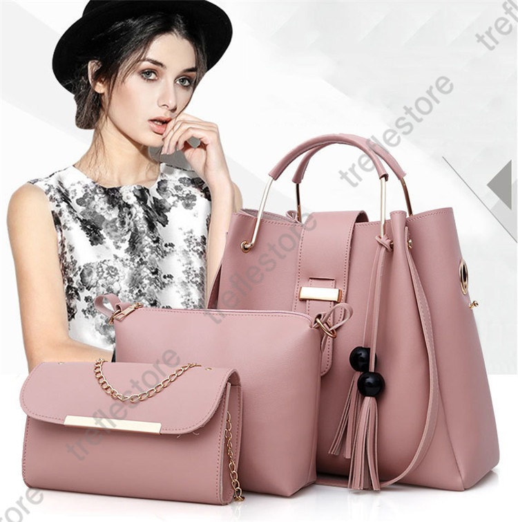 3点セット PU革 トートバッグ レディース レザーバッグ ショルダー