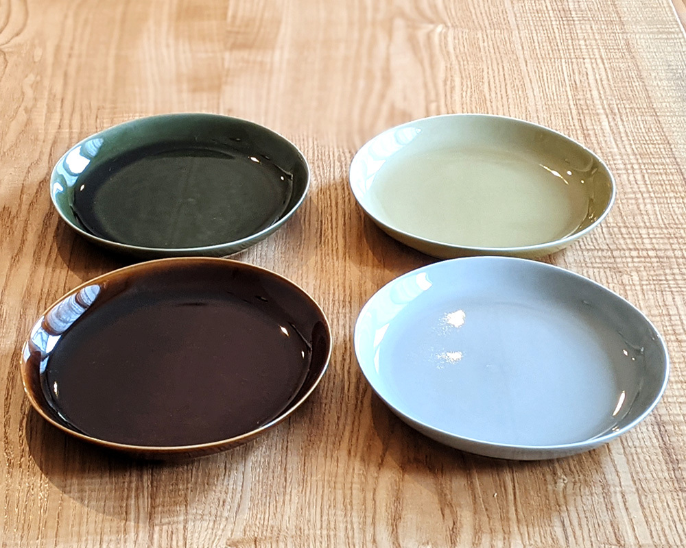 オーバル皿 21cm x 18cm プレート おしゃれ 和食器 有田焼 織部 楕円皿