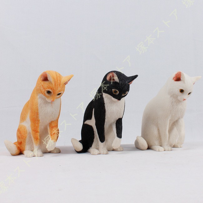 猫の置物 オーナメント ネコ 可愛い キャット ガーデンオブジェ ねこの