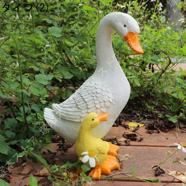 屋外の彫刻の装飾 アヒル 巨大 置物ガーデンオブジェ インテリア雑貨