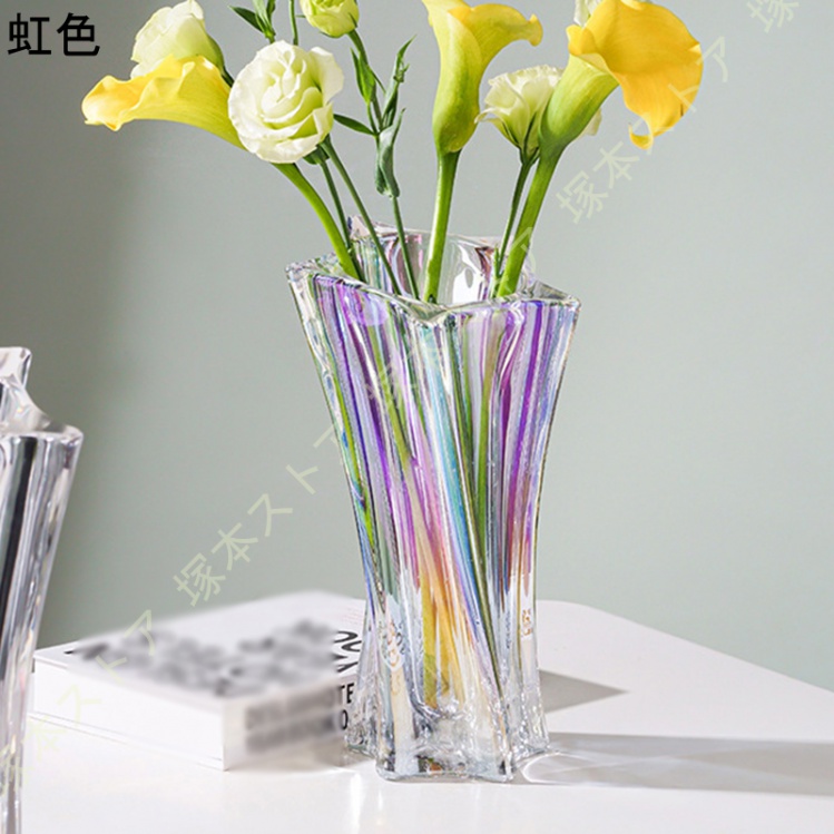 花瓶 フラワーベース ガラス 大きい おしゃれ 北欧 大型 花器 星型 枝