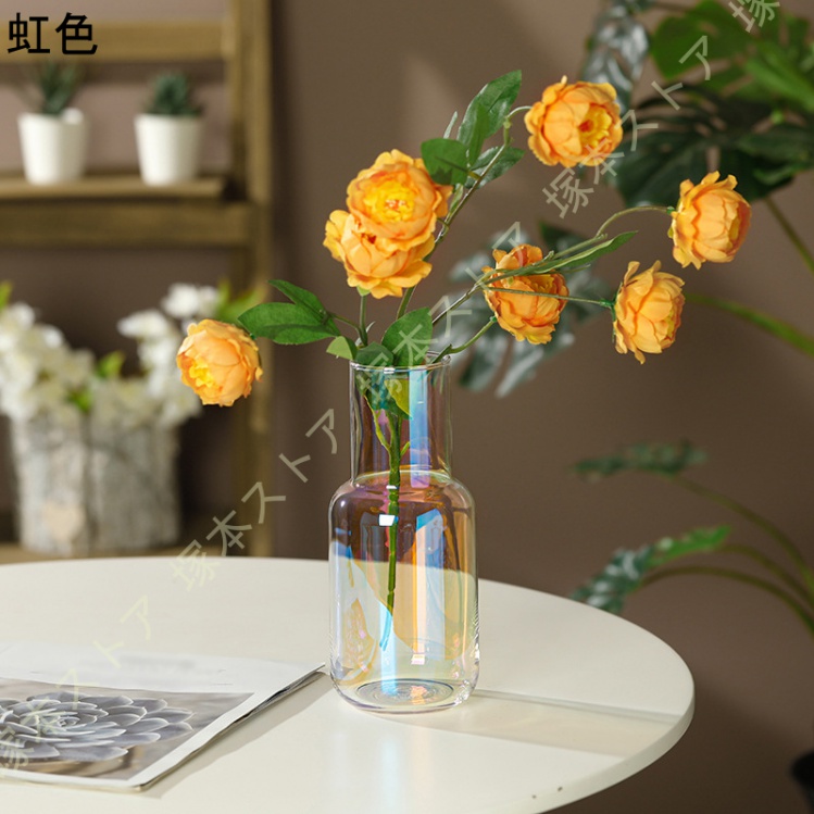 フラワーベース ボトル型 北欧 シンプル ガラスボトル ガラスベース