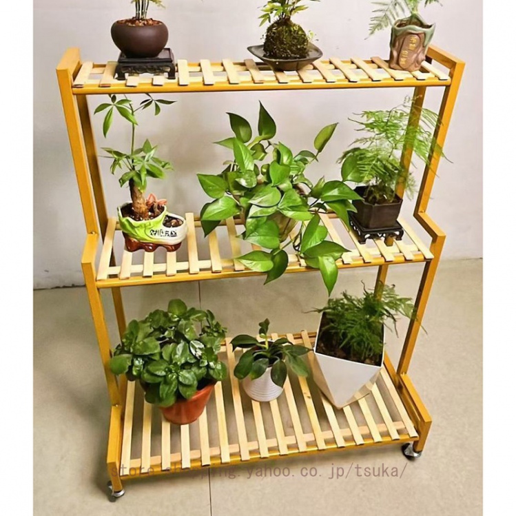 フラワースタンド 花棚 植物棚 盆栽棚 多肉植物棚 キャスター付き 室内