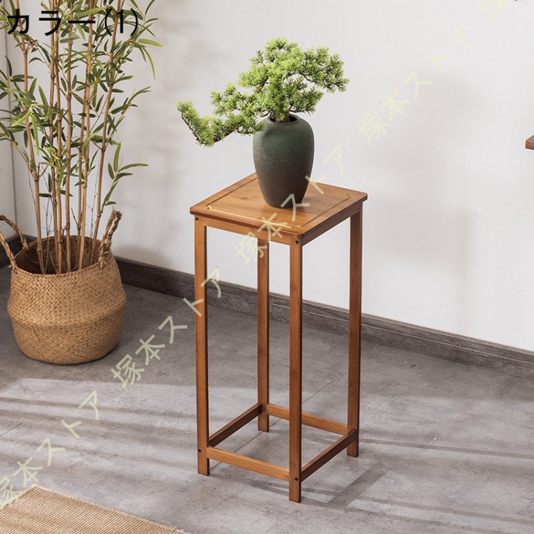 花台 花瓶台 フラワースタンド おしゃれ 園芸ラック 竹製 観葉植物