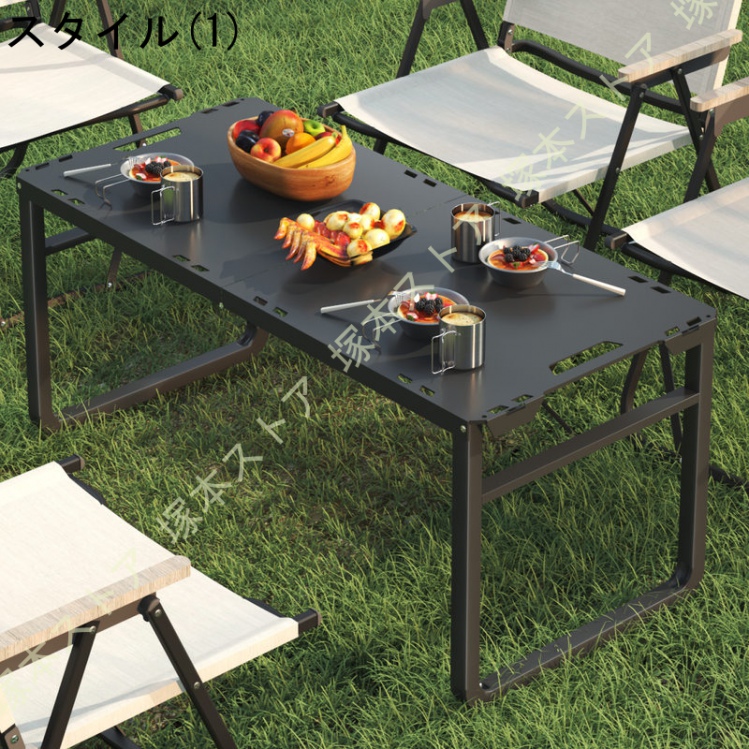 キャンプ テーブル アウトドア 強力な耐荷重 折り畳みテーブル ロー