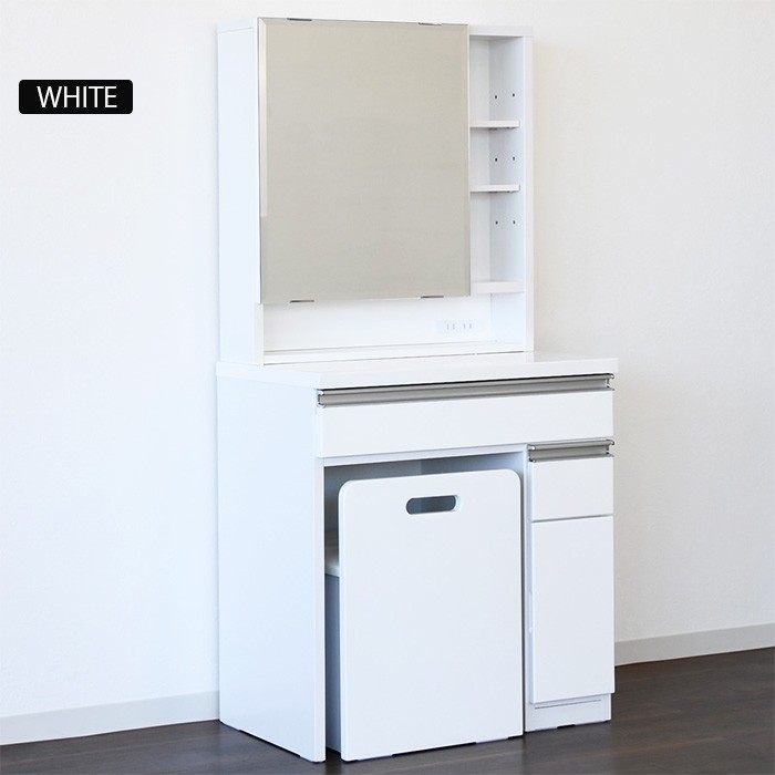 1面ミラーメイク台 パウダールーム メイク台 65cm幅 鏡面 化粧台