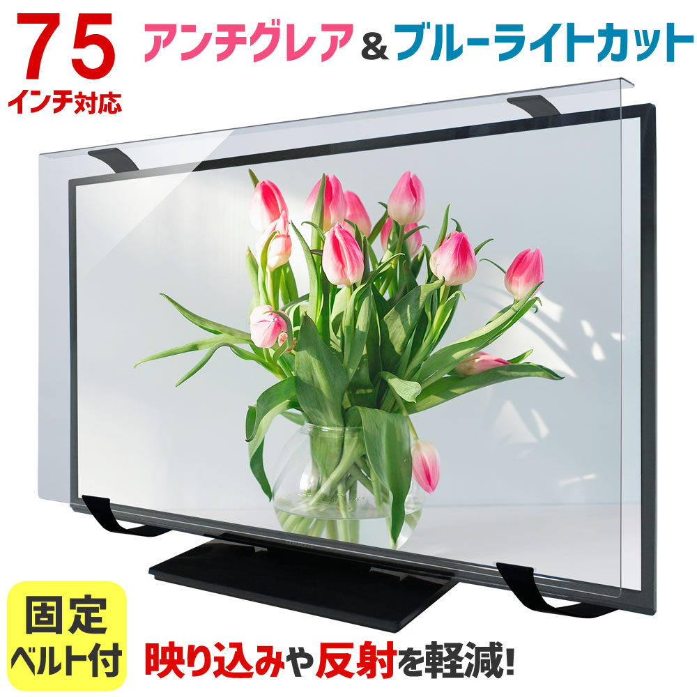 アンチグレア ブルーライトカット 液晶テレビ保護パネル ノングレア 75