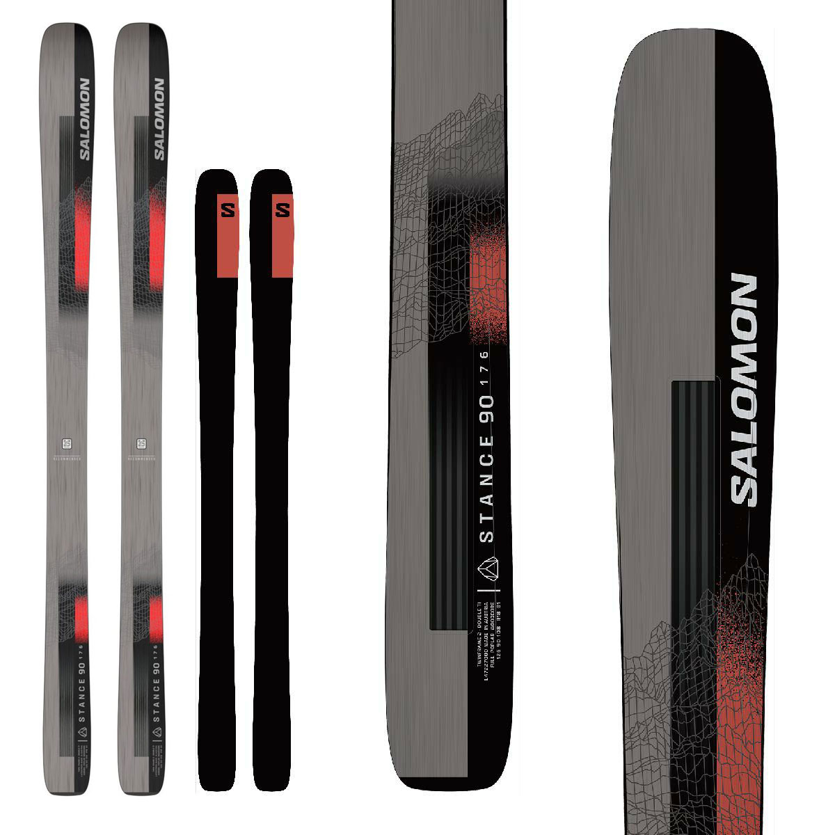 SALOMON（サロモン） スキー板 ＜2024＞ STANCE 90【板のみ】 バック