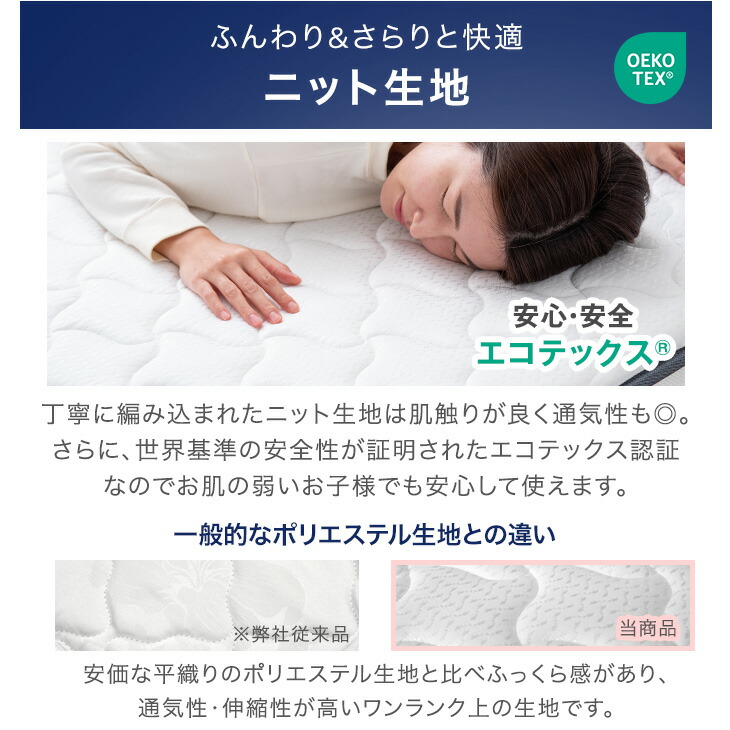 タンスのゲン 8日+5% ベッド マットレス付き 極厚22cm ポケットコイル