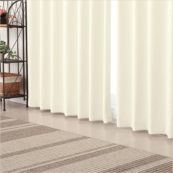 カーテン天国 カーテン 遮光 白 オフホワイト 遮光カーテン 1級遮光