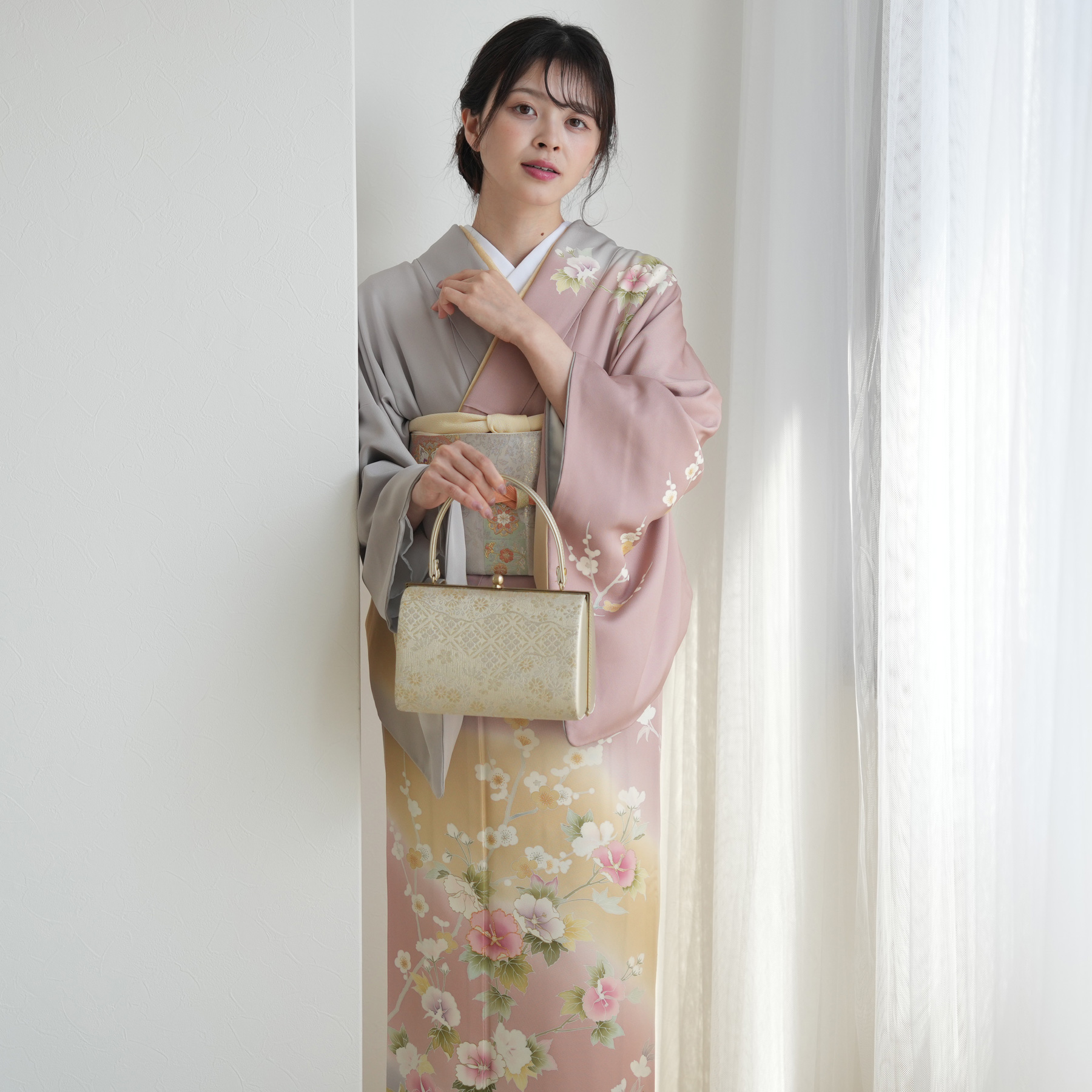 訪問着 レンタル おしゃれ 20点 フルセット 古典柄 正絹 着物 花