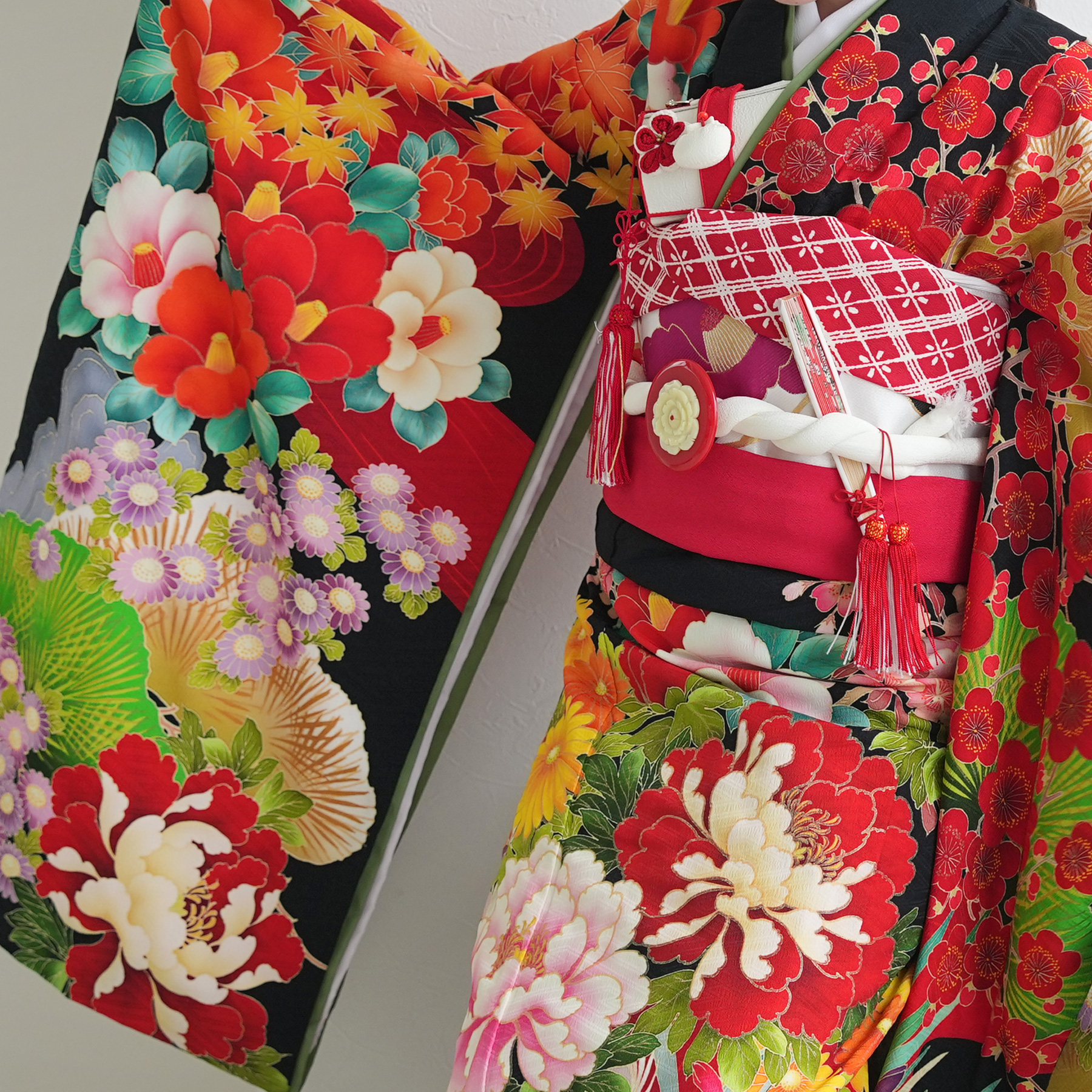 レンタル 七五三 着物 7歳 セット 九重×中村里砂 古典柄 レトロ