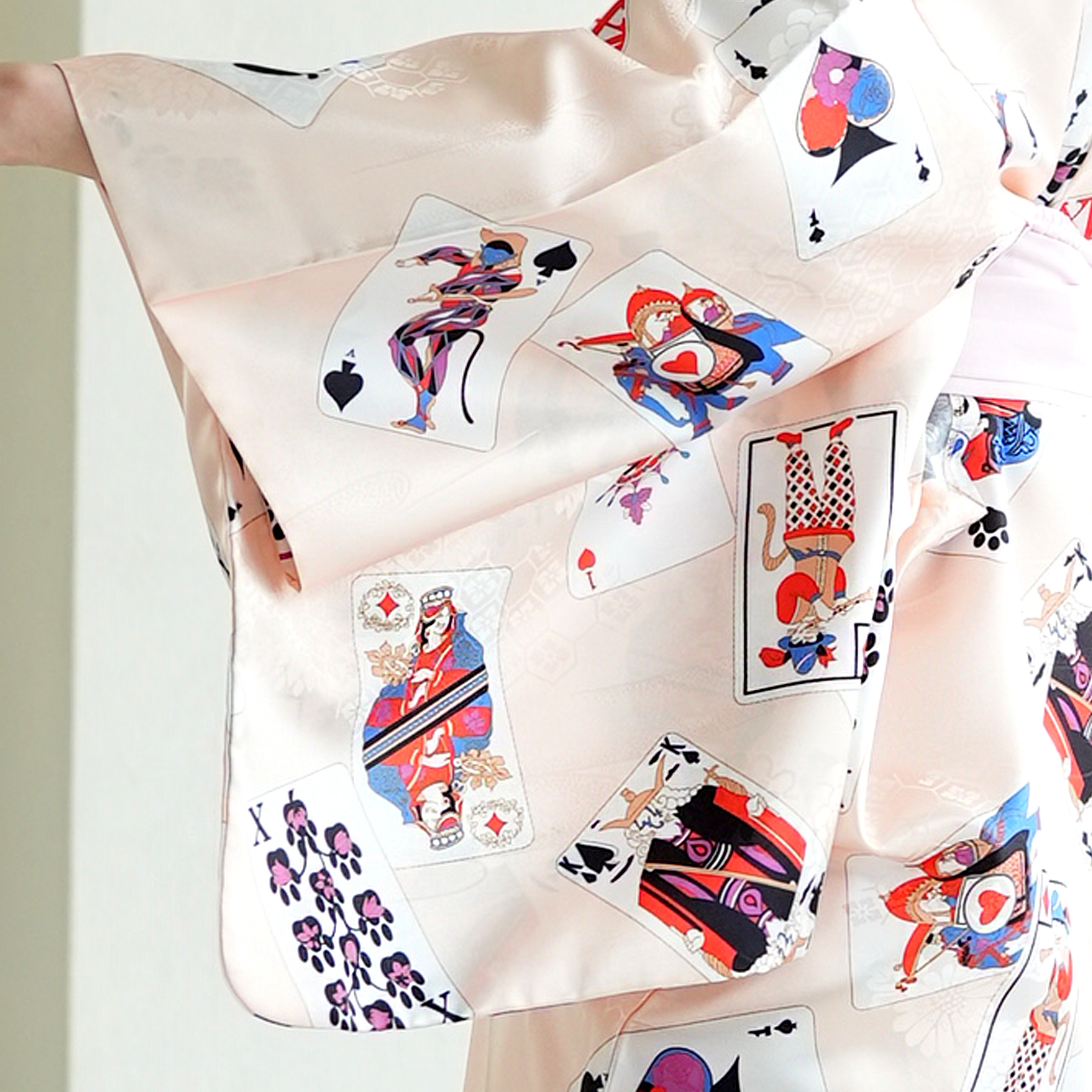 長襦袢 洗える 色付き カラー ニコアンティーク ピンクベージュ 半襟