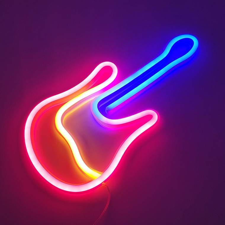 DENKO HOME（電光ホーム） LED ネオンサイン ギター エレキギター USB