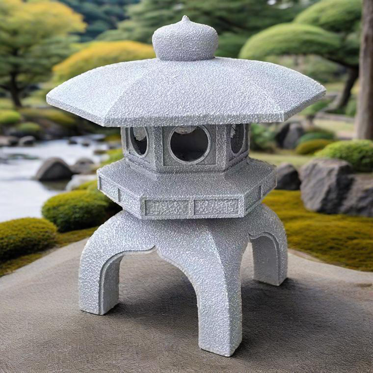 DENKO HOME（電光ホーム） 灯篭 石灯篭 雪見灯篭 光る ソーラー 中大型