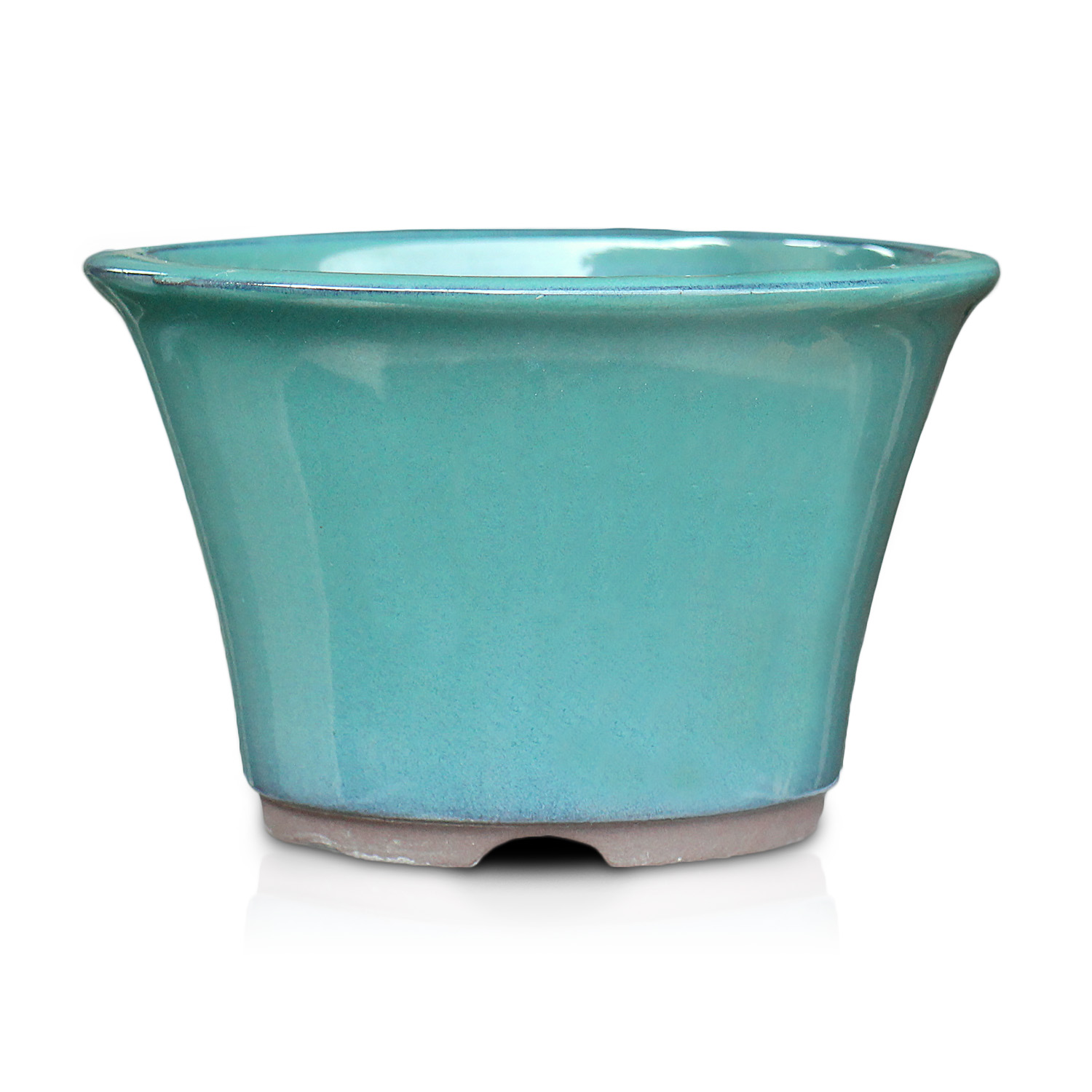 盆栽鉢 2号クラス ミニ 六角反鉢 懸崖 小鉢 瀬戸焼 2.5号 深型 陶器 約