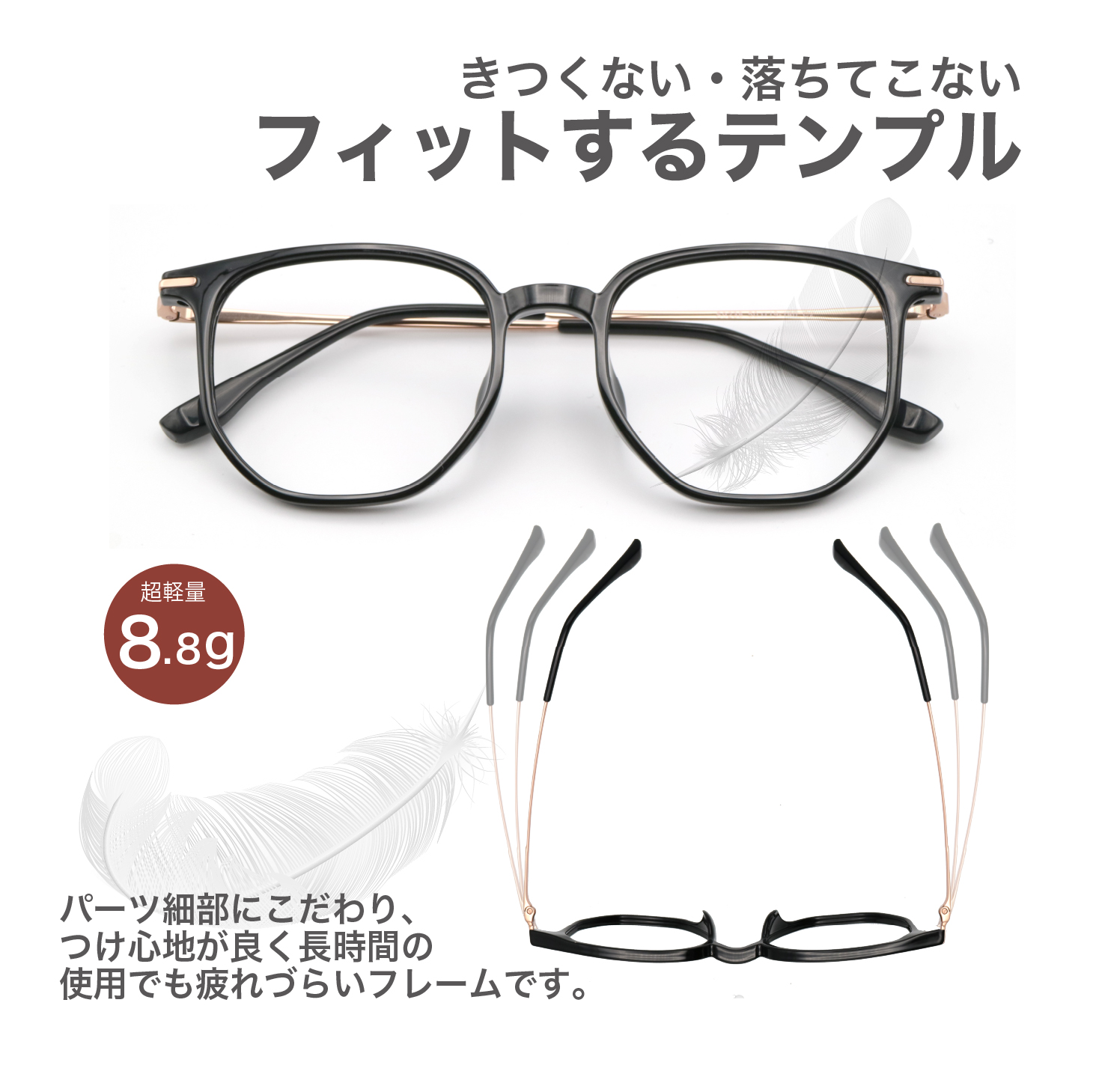遠近両用メガネ【東京自社店舗加工】累進多焦点 左右で異なる度数 当日