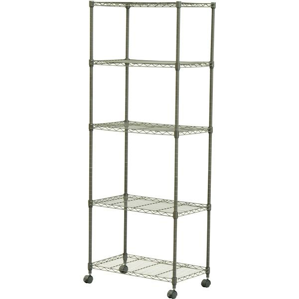 スチールラック 幅60 奥行35 高さ156 キャスター付き 収納 メタル