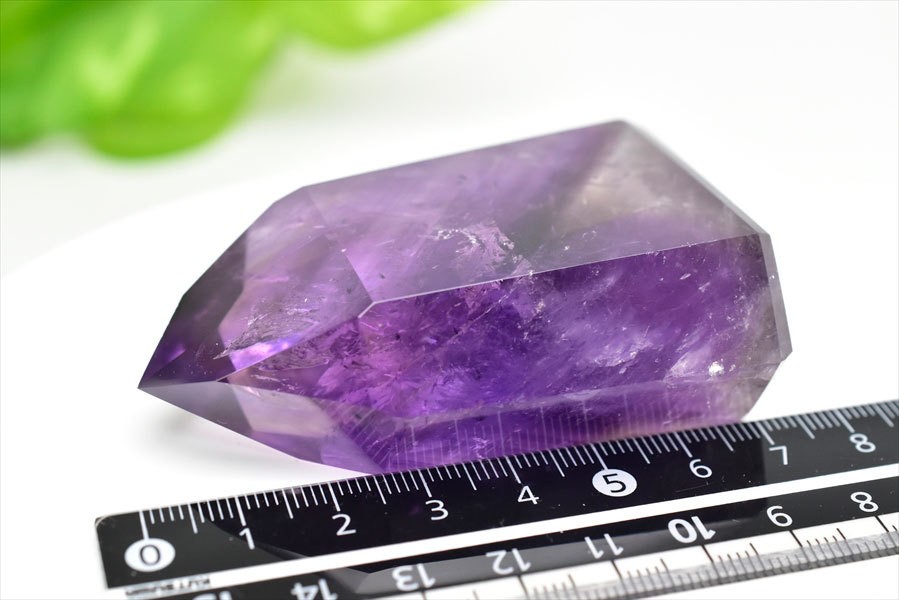 アメジスト ファントム (訳あり品) ポイント 六角柱 ブラジル産 幻影紫