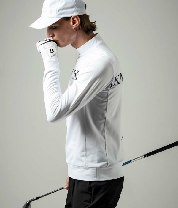 LUXE AKM PLUS リュクスエイケイエムプラス 光沢ロゴモックネックT