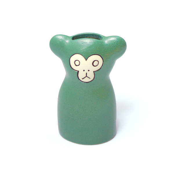 花瓶 フラワーベース おしゃれ 一輪挿し 北欧 オブジェ 陶器 サル
