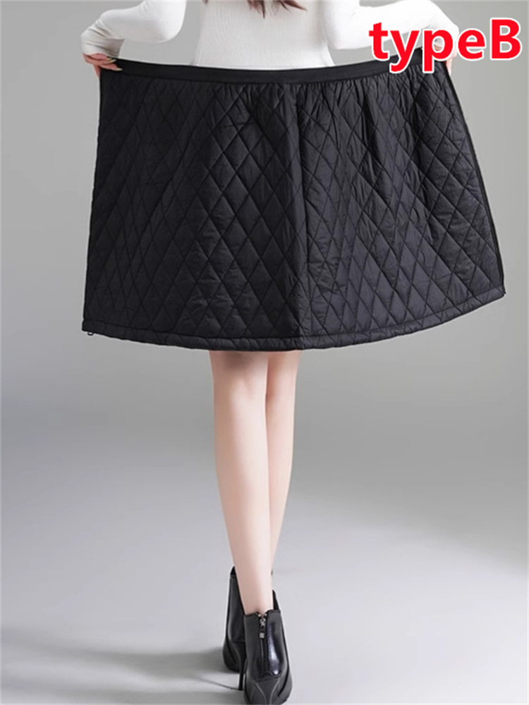 レディース 防寒 防風 ダウン風スカート 冷え防止 保温 ミニスカート