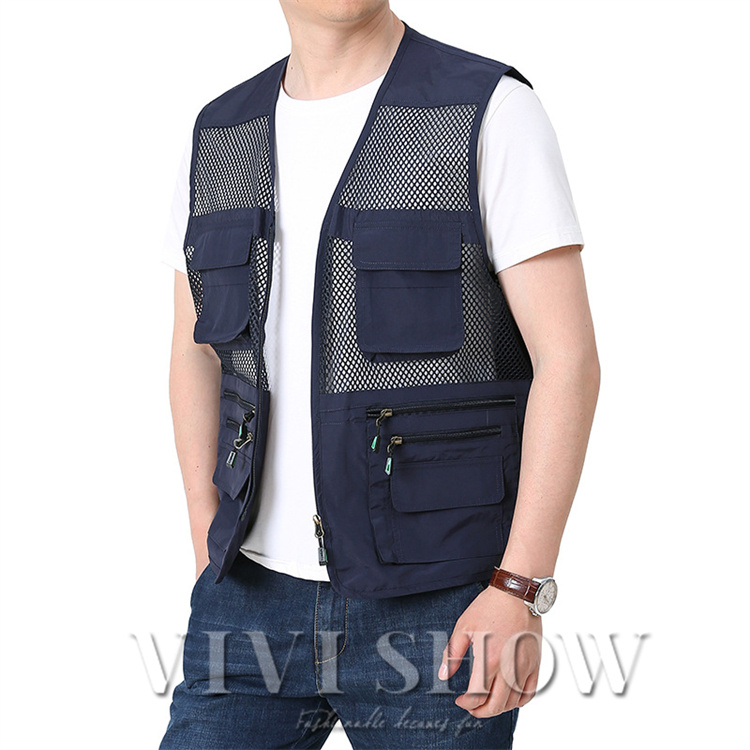 メンズ メッシュ ベスト フィッシングベスト 多機能ベスト カジュアル